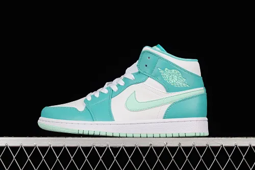 All categories Air Jordan Jordan series basketball shoes Air Jordan 1 Mid Air Jordan 1 Mid SE "Marine Green" AJ1 Joe 1 white cyan Zhongbang basketball shoes DV2229-300